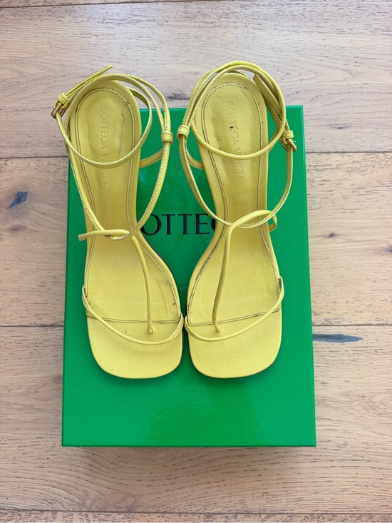 Bottega Veneta Shoes - Bottega Veneta Yellow Strappy Heels w/Box Size 39
